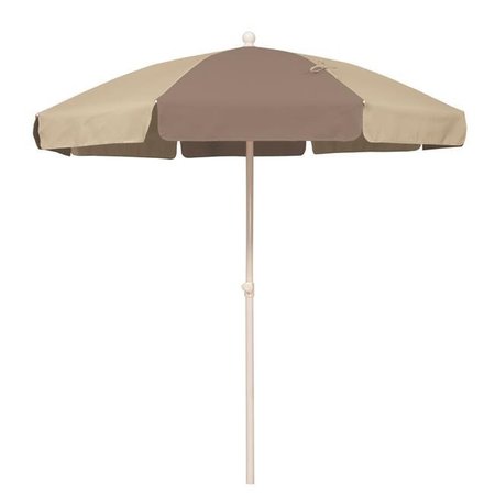 SIMPLY SHADE SimplyShade SSUB865KIT-P040-P0104 Tahiti 6.5 ft. Polyester Beach Umbrella with Fiberglass Ribs  Beige SSUB865KIT-P040/P0104